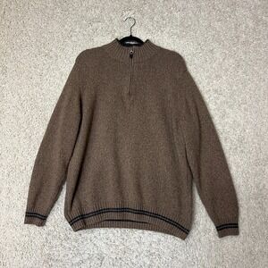 Daniel Blast Wool Blend Sweater Mens XL 1/4 Zip Preppy Business Grandpa Italy